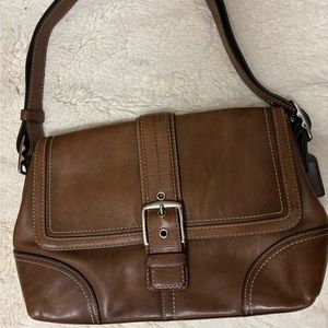 Coach purse, genuine leather, brown, handbag/shoulder bag